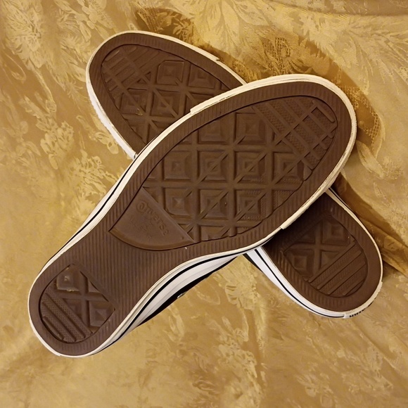 CONVERSE All Star Black Leather High-Top Sneakers Men's 9.5 Women's 11.5 - Picture 12 of 12